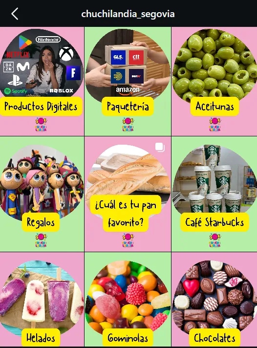 Gestión Redes Sociales 5 chuchilandia tienda de gominolas en segovia
