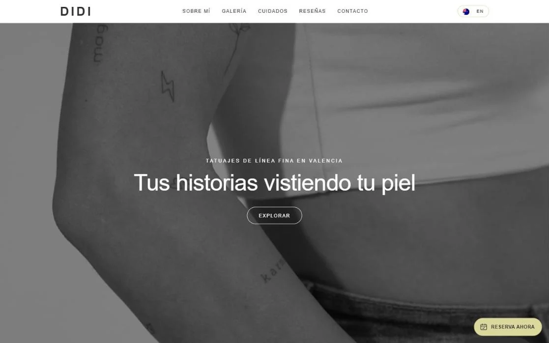 Proyecto web de Didi Tattoo (Valencia)